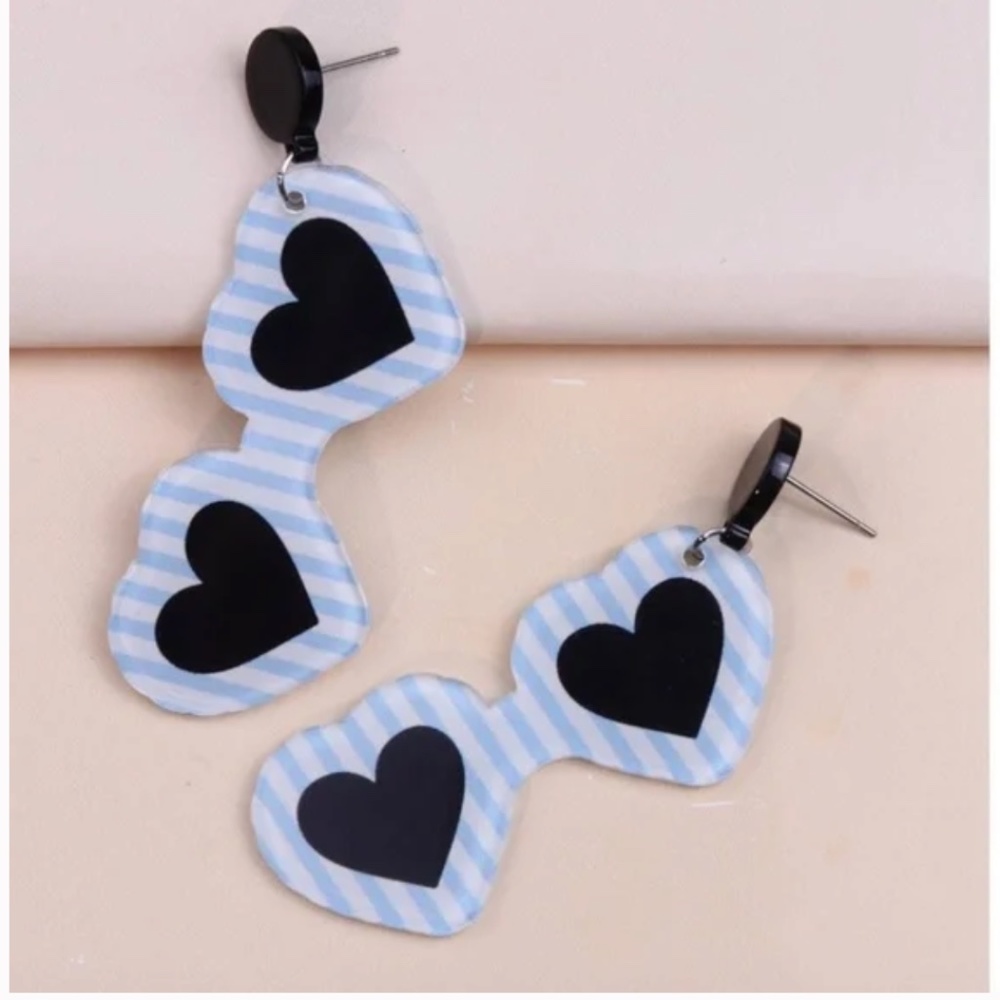 ❤️ FREE Sunglasses Glasses Pool Beach Summer Drop Hipster Pop Art Deco Earrings